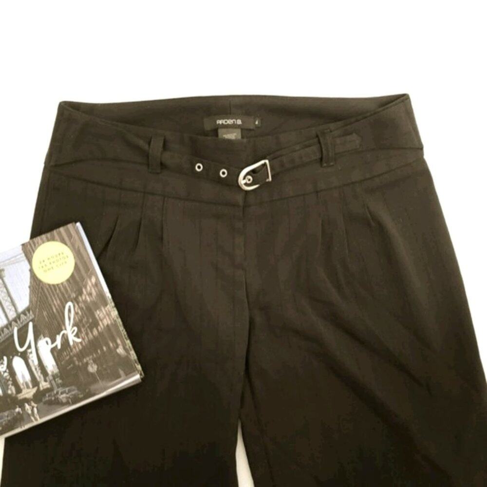 ARDEN B Black Stripes Low Rise Flare Pants 4 - Picture 5 of 8